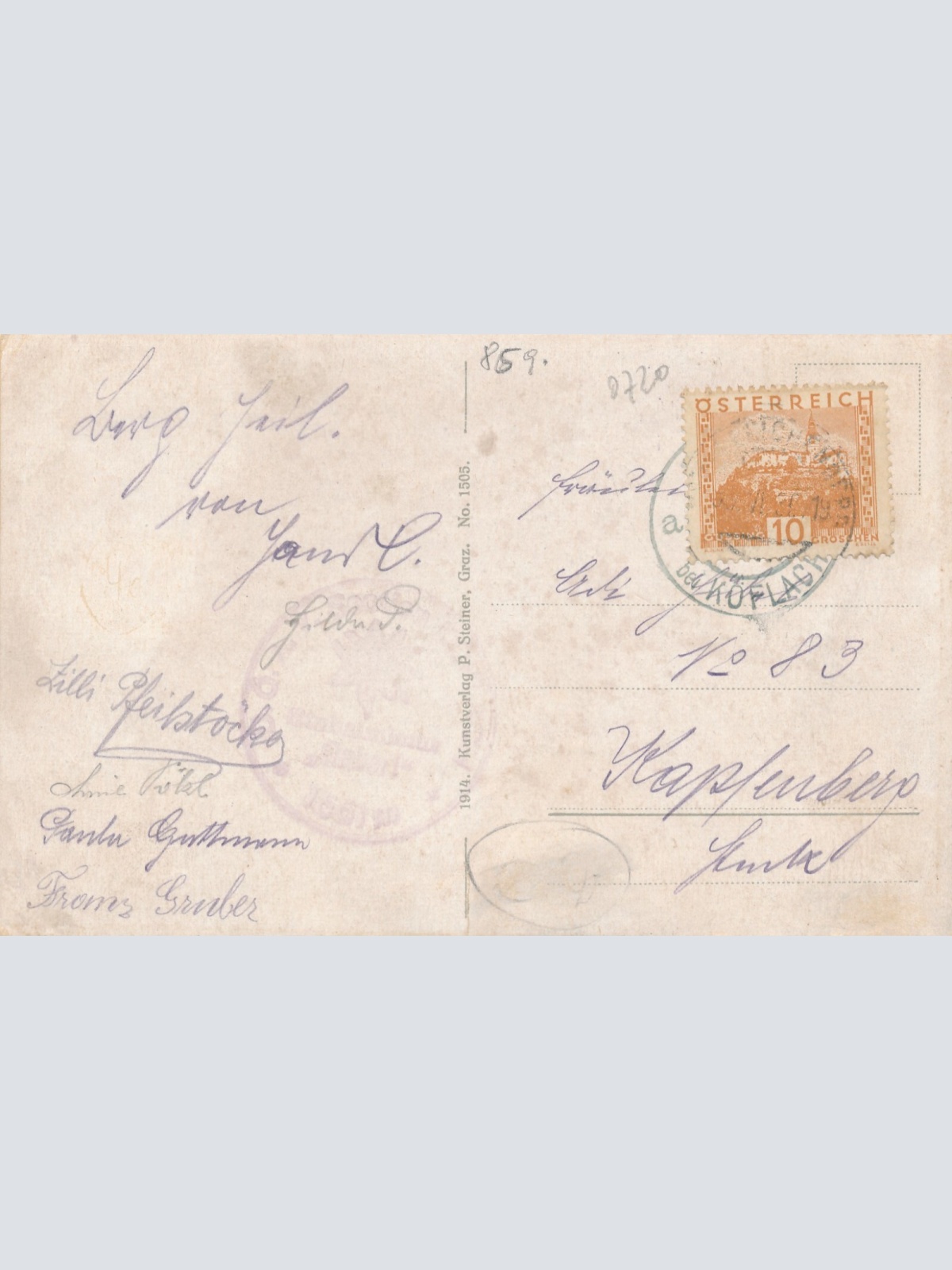 AK vom Schutzhaus Gaberl Sektion Köflach Steiermark Ansichtskarte (12060)