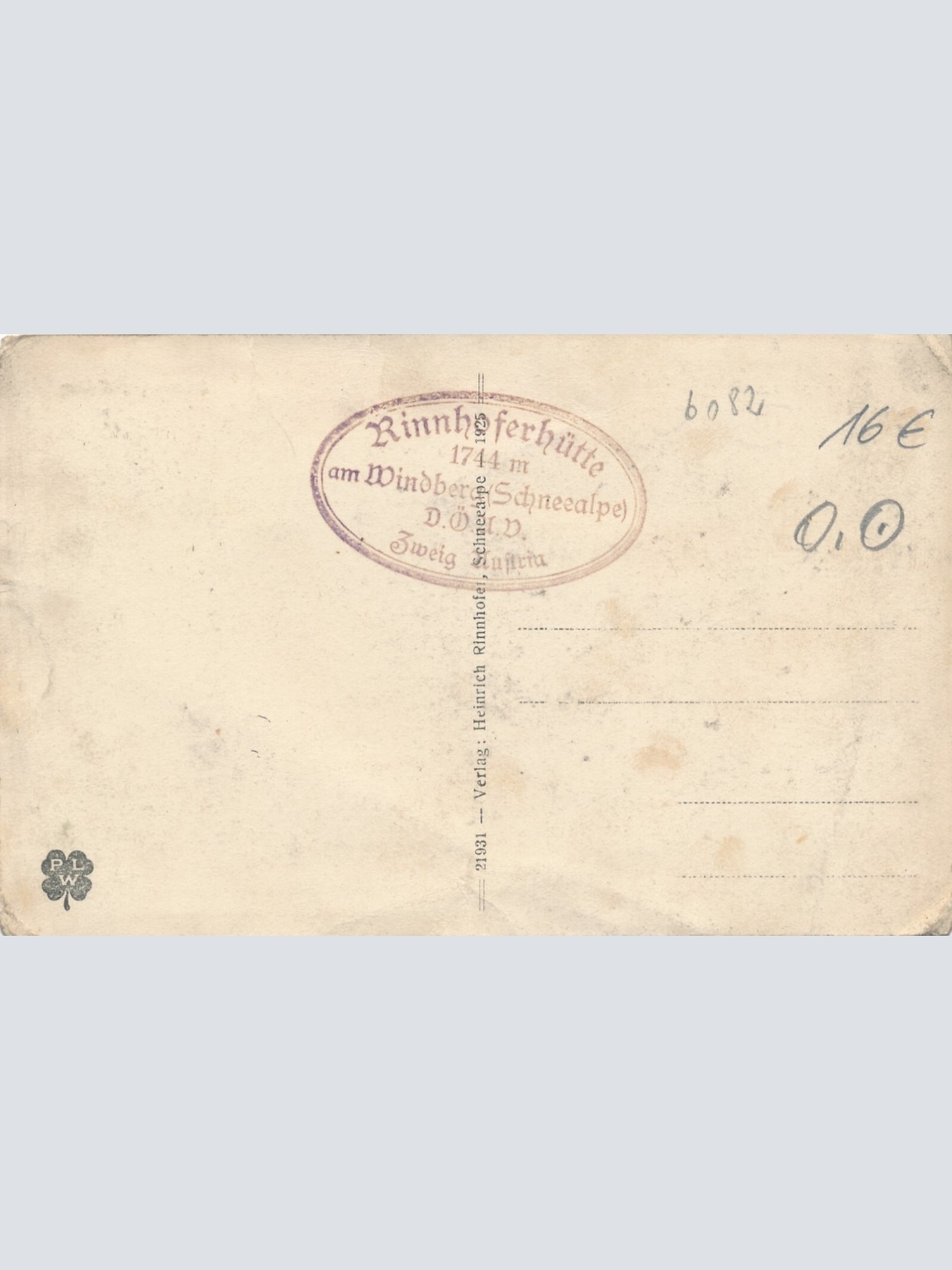 AK von der Windberg Hütte Steiermark Ansichtskarte (12645)