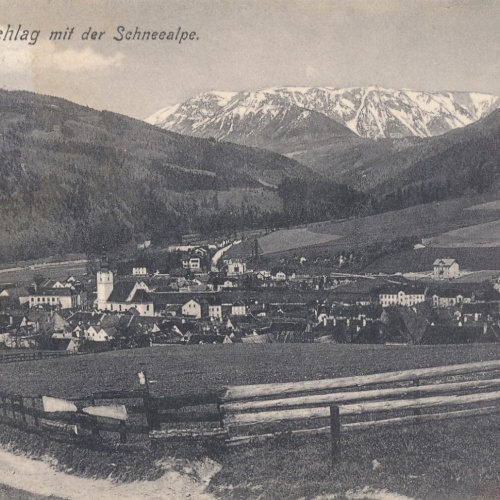 AK aus Mürzzuschlag mit Schneealpe Steiermark Ansichtskarte (12750)