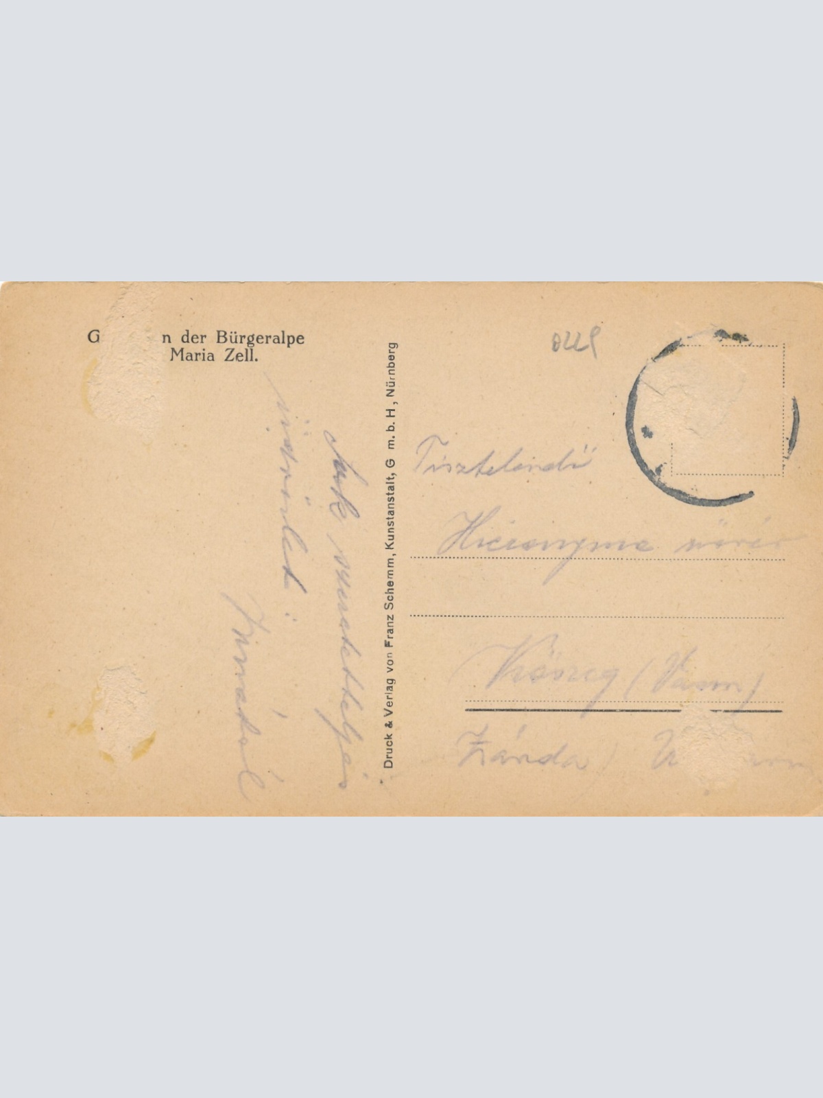 AK gruss von der Bürgeralpe Steiermark Ansichtskarte (13154)