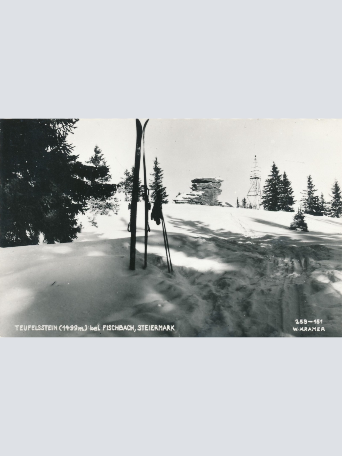 AK aus Teufelsstein mit Skie Steiermark Ansichtskarte (12773)