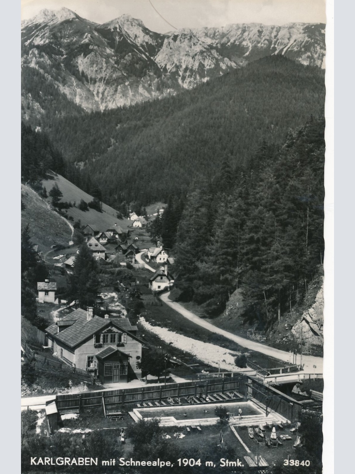 AK aus Karlgraben mit Schneealpe Steiermark Ansichtskarte (12777)