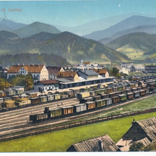 AK aus St. Michael ob Leoben mit Bahnhof Ansichtskarte (12338)