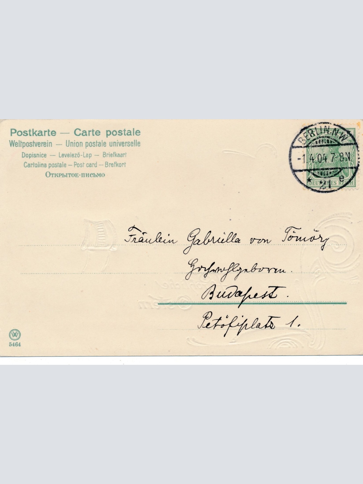 Präge - Motiv - Karte Fröhliche Ostern Junge mit Schaf Ansichtskarte (11848)