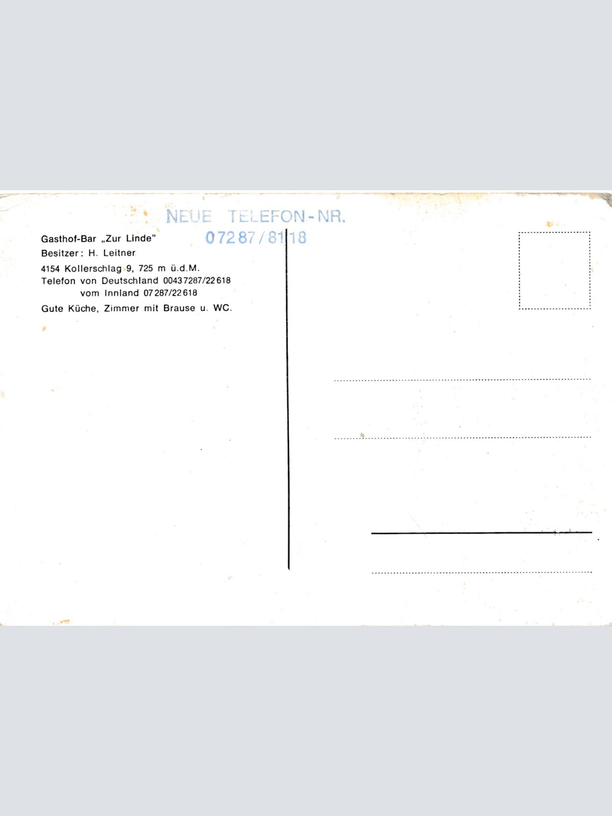 AK aus Kollerschlag mit Gasthof zur Linde Oberösterreich Ansichtskarte (J378)