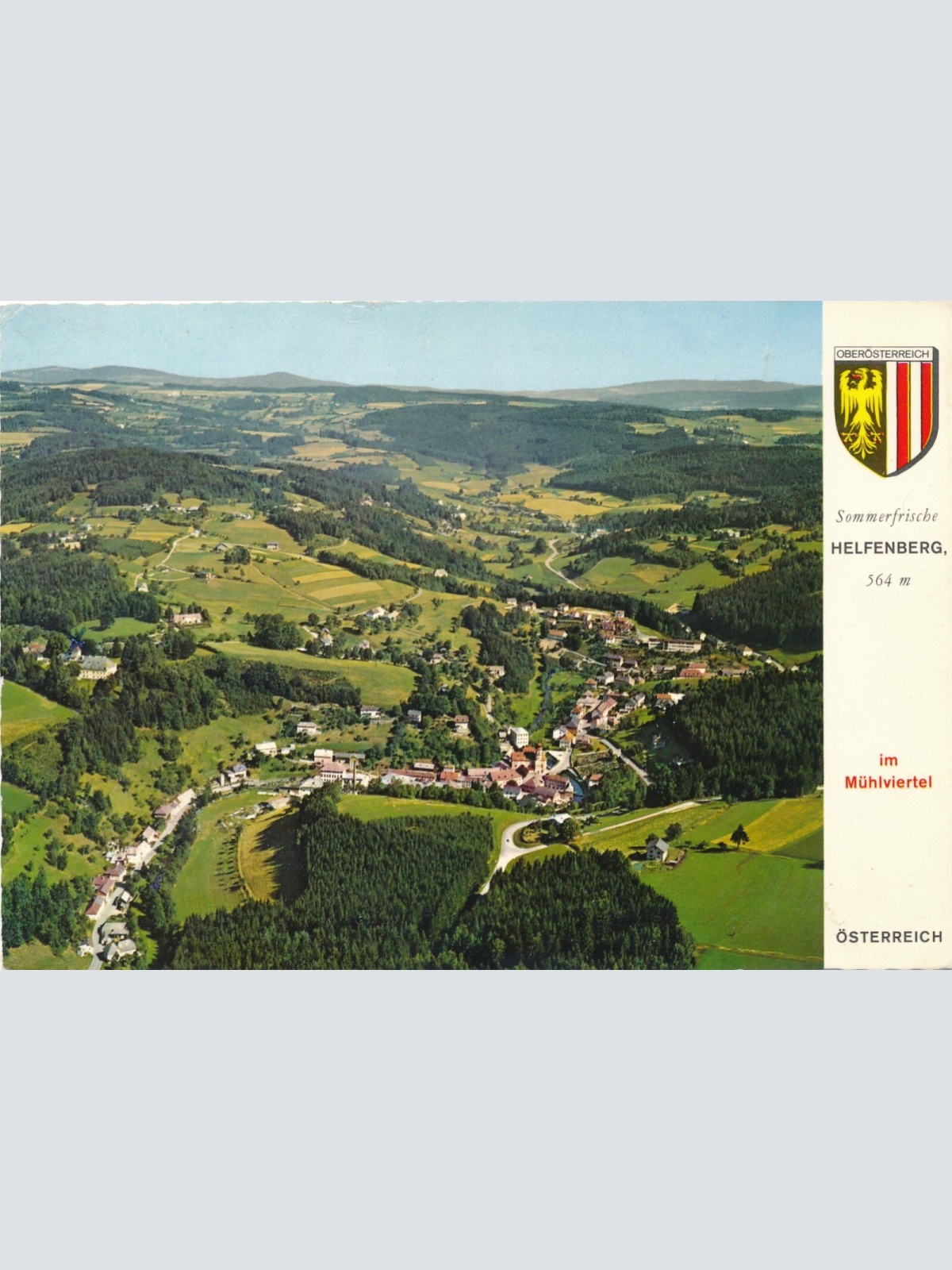 AK aus Helfenberg Oberösterreich Fliegerfoto Ansichtskarte (J385)