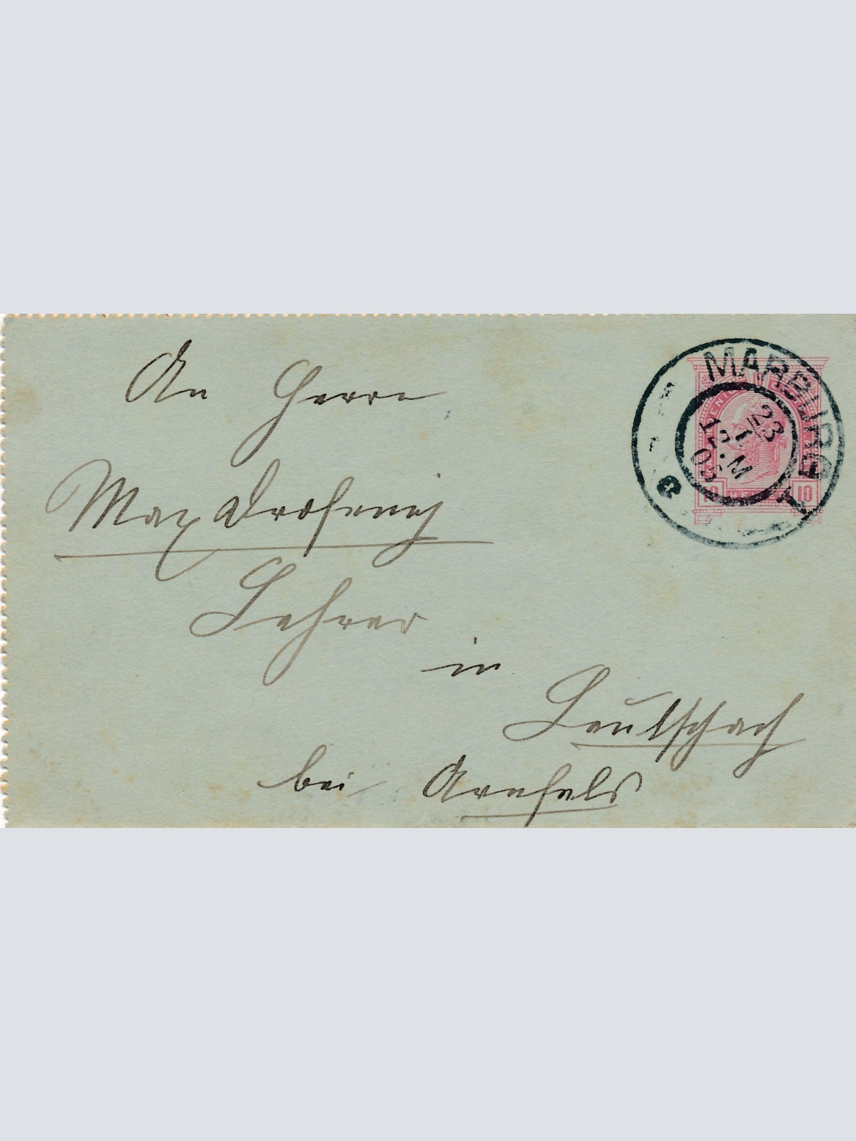 10 Heller Ganzsachen - Karten - Brief aus Marburg (16294)