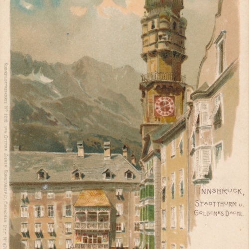 AK aus Innsbruck Goldenes Dachl mit Statthurm Tirol Ansichtskarte (13438)
