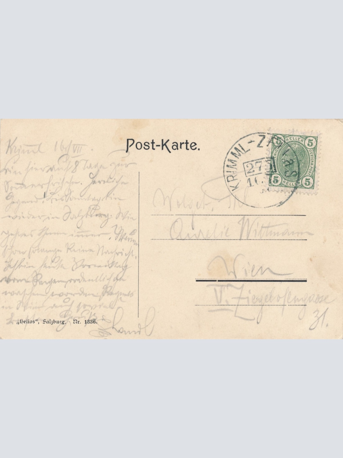 AK aus Krimml mit den Wasserfällen Salzburg Ansichtskarte (13422)