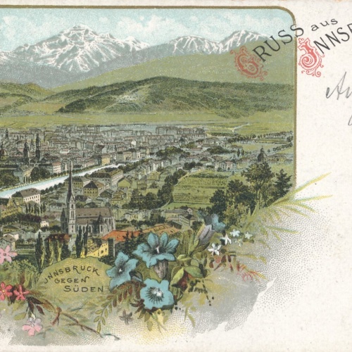 Litho - Karte gruss aus Innsbruck Tirol Ansichtskarte (13435)