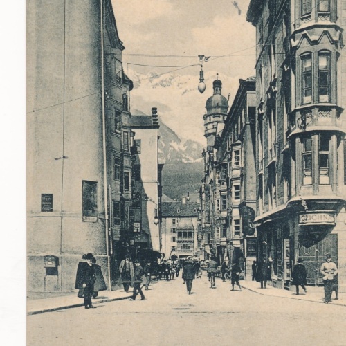 AK aus Innsbruck Herzog Friedrich Strasse Tirol Ansichtskarte (13437)