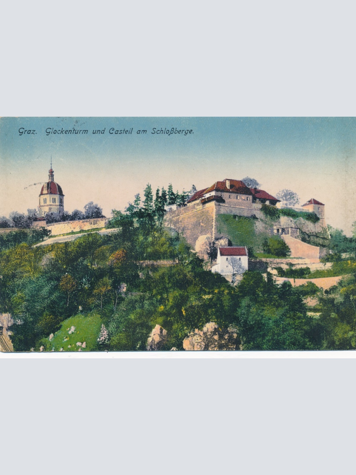 AK aus Graz Glockenturm und Casteil Steiermark Ansichtskarte (13463)