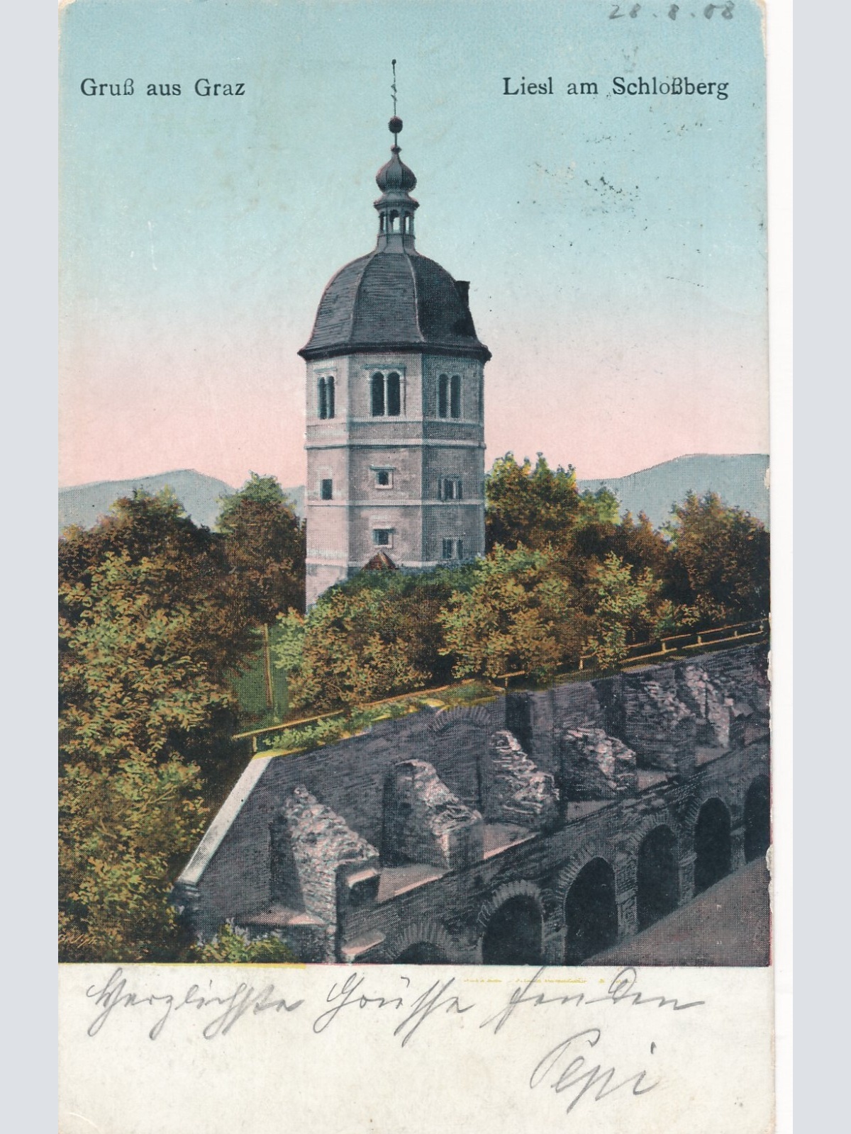 AK aus Graz Liesl am Schloßberg Steiermark Ansichtskarte (13464)