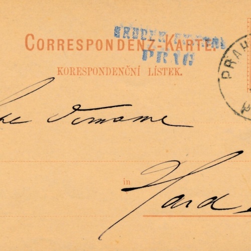 2 Kreuzer - Ganzsachen - Karte 1882 aus Praha - Prag (13543)