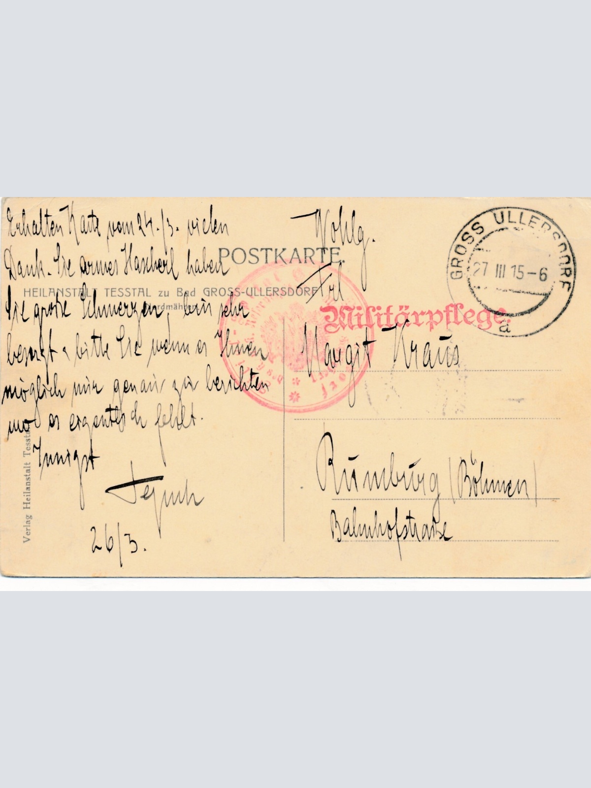 AK aus Bad Gross Ullersdorf Tschechoslowakei Ansichtskarte (13529)