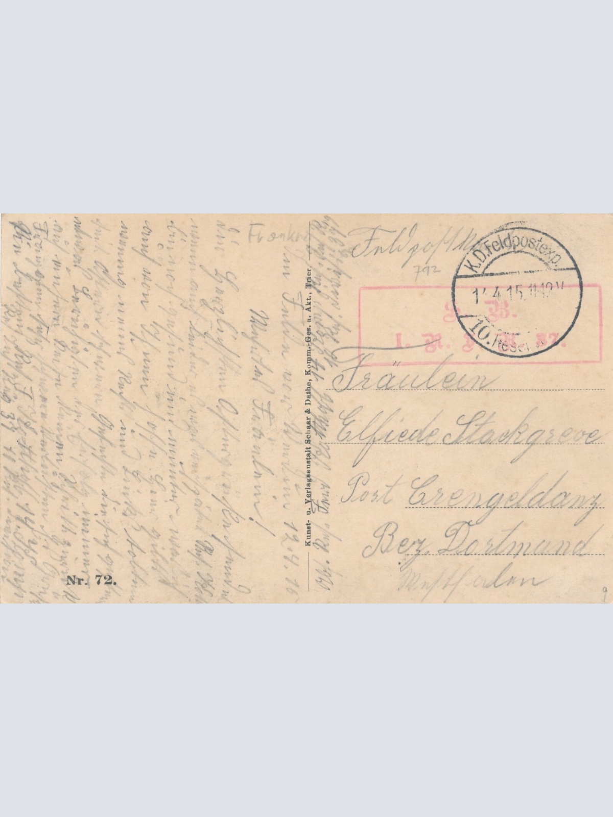 AK aus Etong mit Kaputten Häusern Frankreich Ansichtskarte (11794)