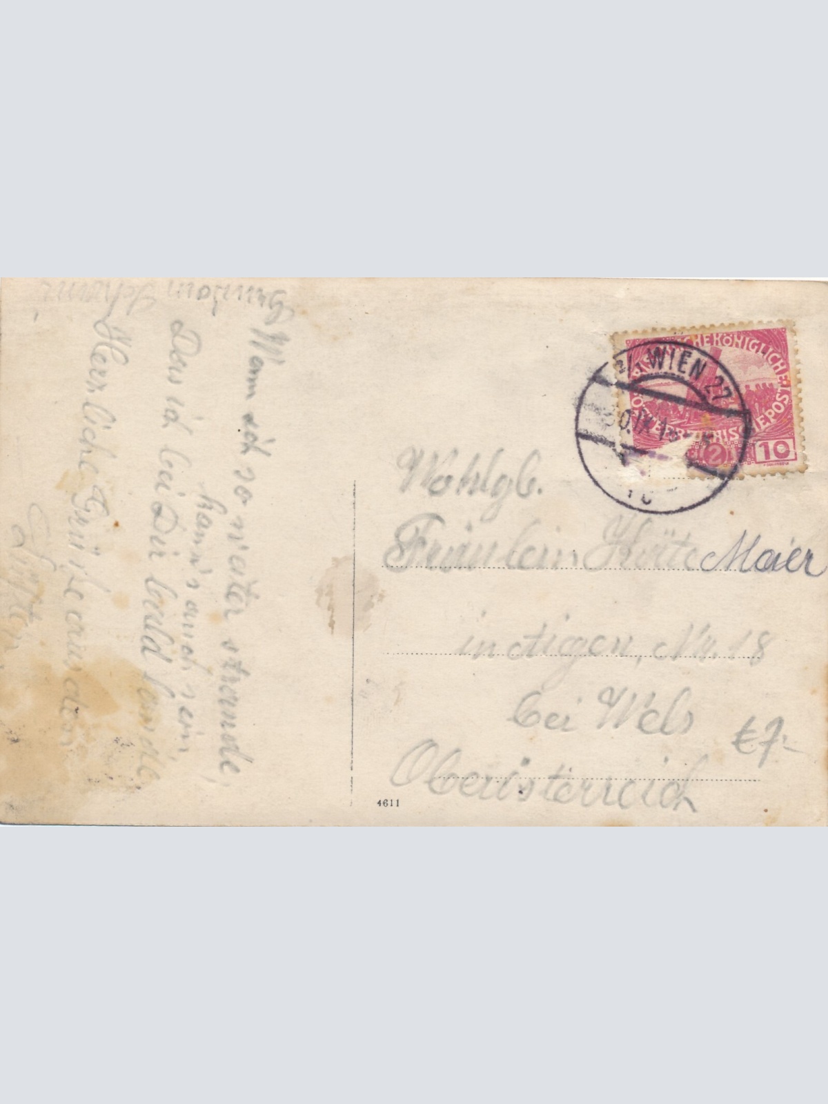 Motiv - Karte Flugzeug mit Frau Ansichtskarte (12514)