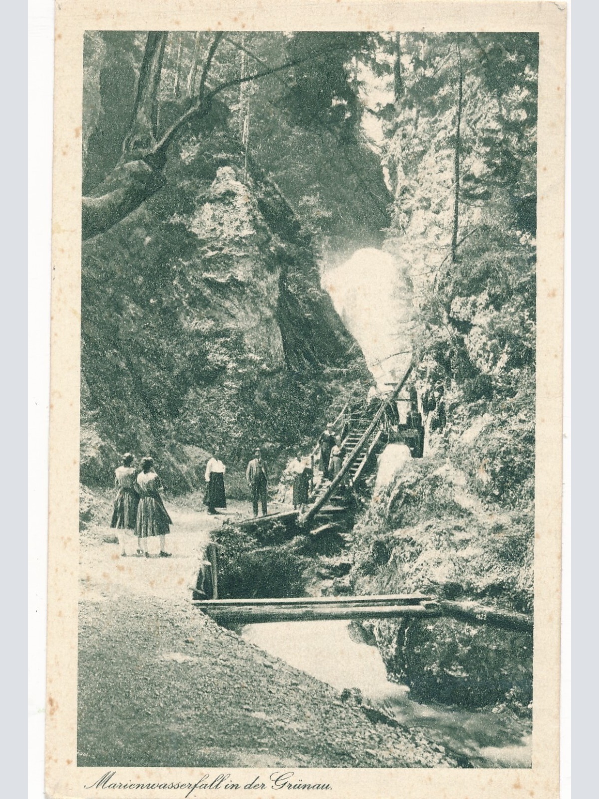 AK aus Grünau mit Marienwasserfall Steiermark Ansichtskarte (13206)