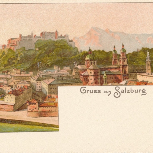 Litho - Karte gruss aus Salzburg Ansichtskarte (13262)