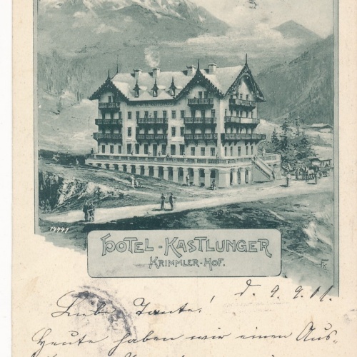 AK vom Hotel Kastlunger Krimmler Hof Salzburg Ansichtskarte (13270)