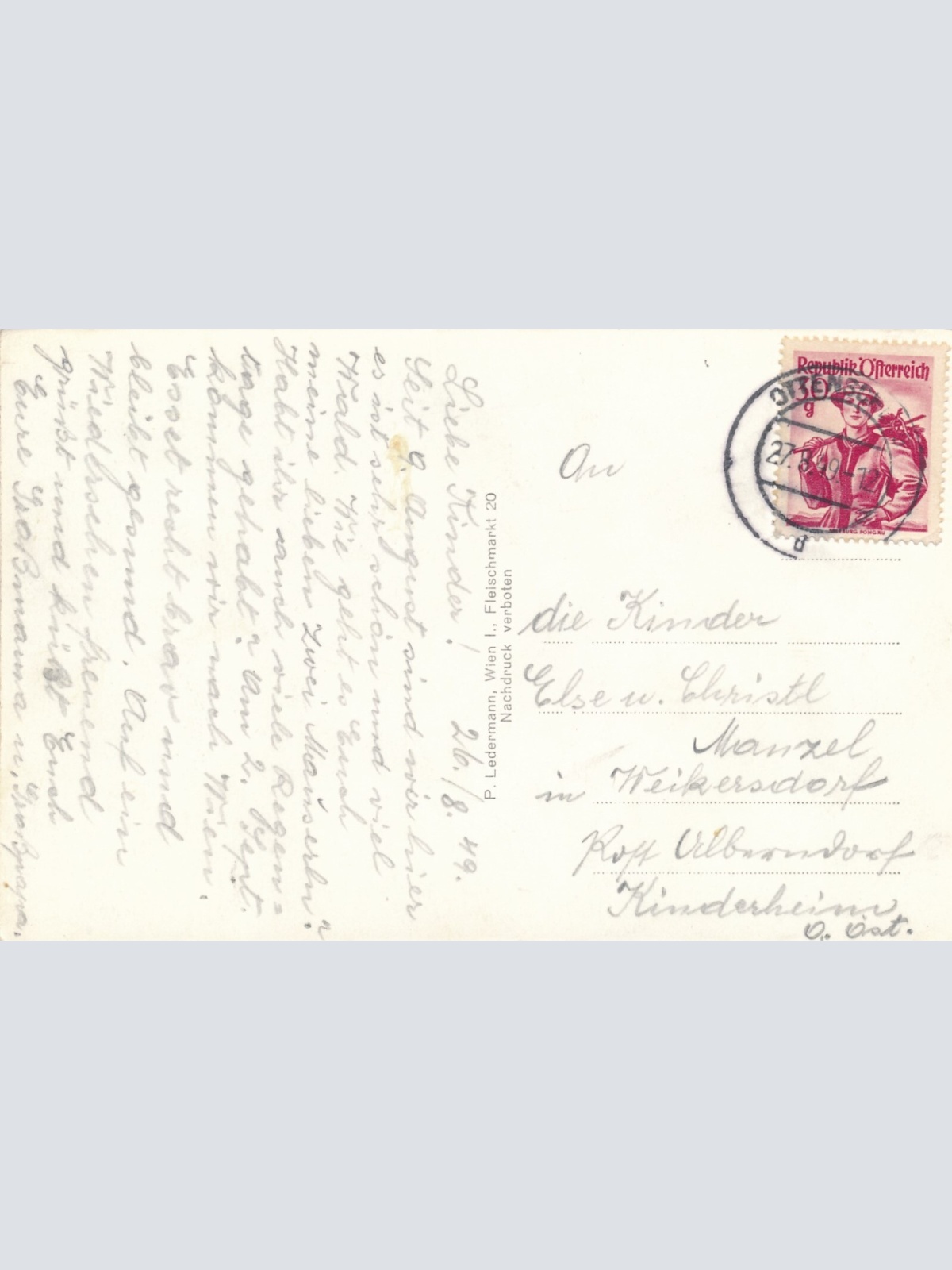 AK aus Ottenschlag mit Hauptplatz Ansichtskarte (12974)