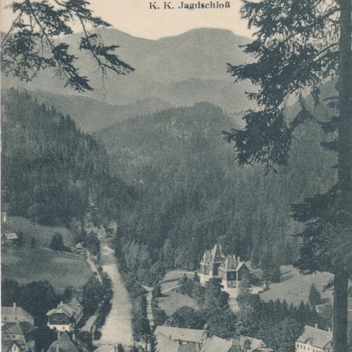AK aus Mürzsteg an der Mürz mit K.K Jagdschloss Steiermark Ansichtskarte (13280)