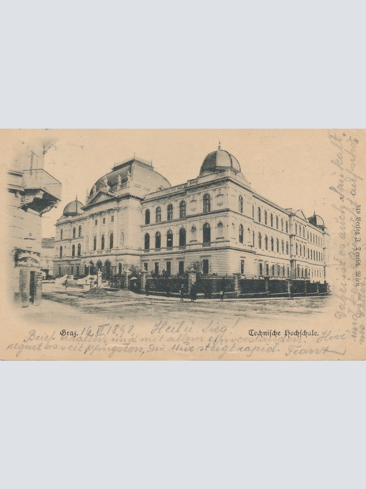 AK aus Graz Technische Hochschule Steiermark Ansichtskarte (13297)