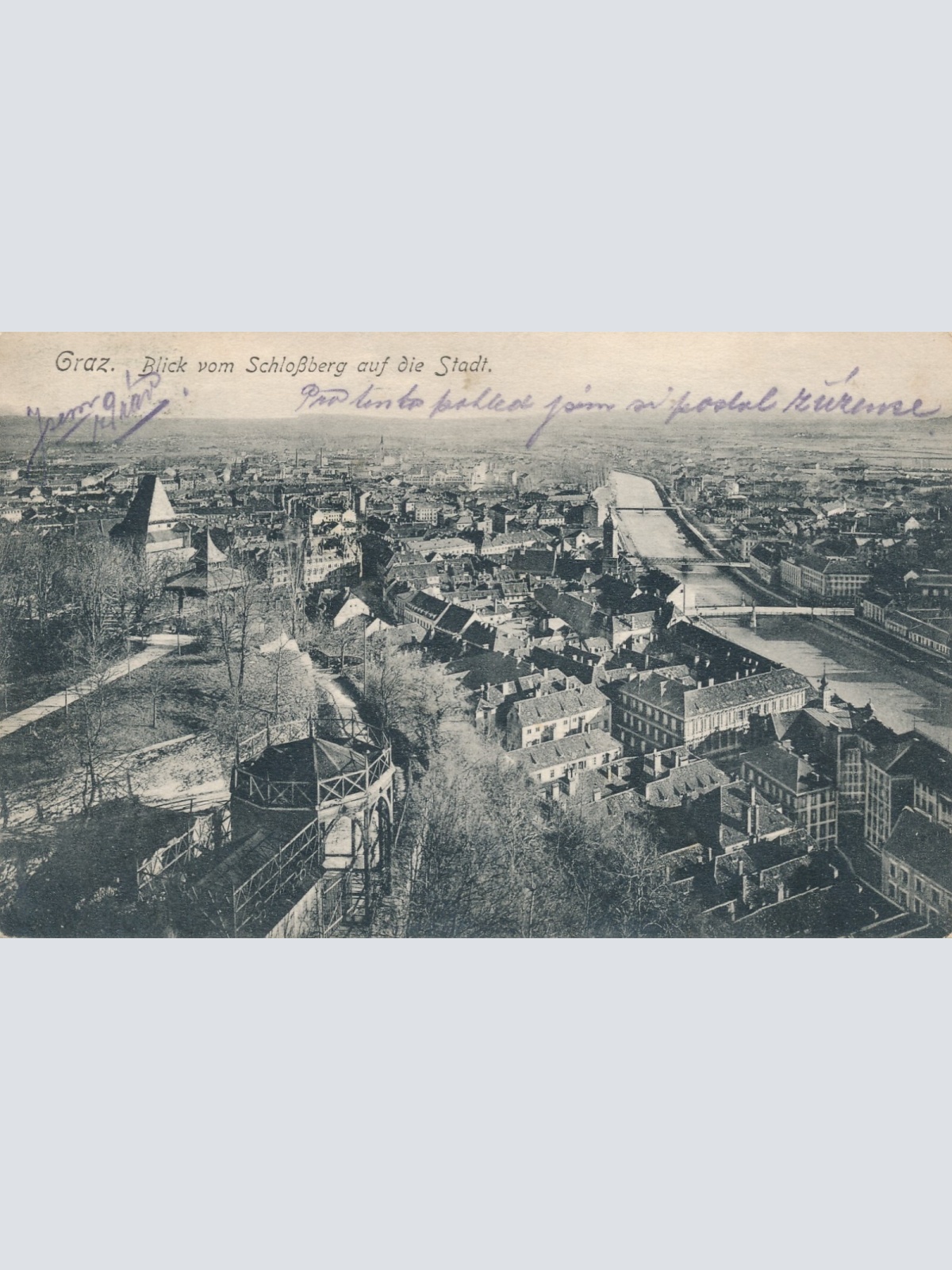 AK aus Graz Blick vom Schloßberg Steiermark Ansichtskarte (13299)