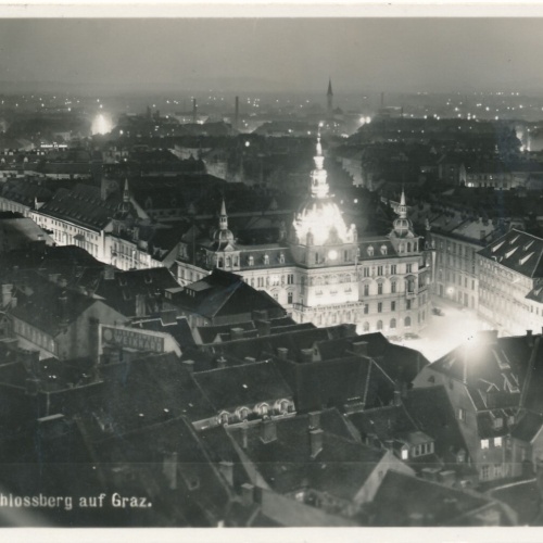 AK aus Graz blick vom Schlossberg Steiermark Ansichtskarte (13310)