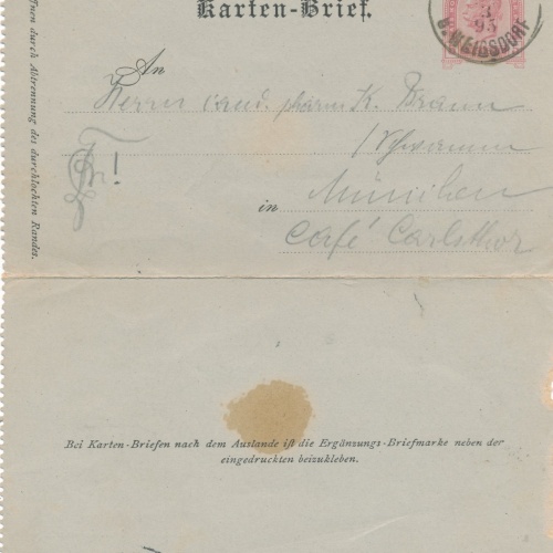 5 Kreuzer Ganzsachen - Karten - Brief aus Ebersdorf (16292)