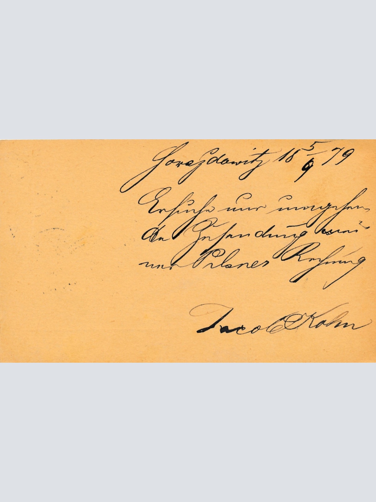 2 Kreuzer - Ganzsachen - Karte 1879 aus Horazdiowitz (13591)