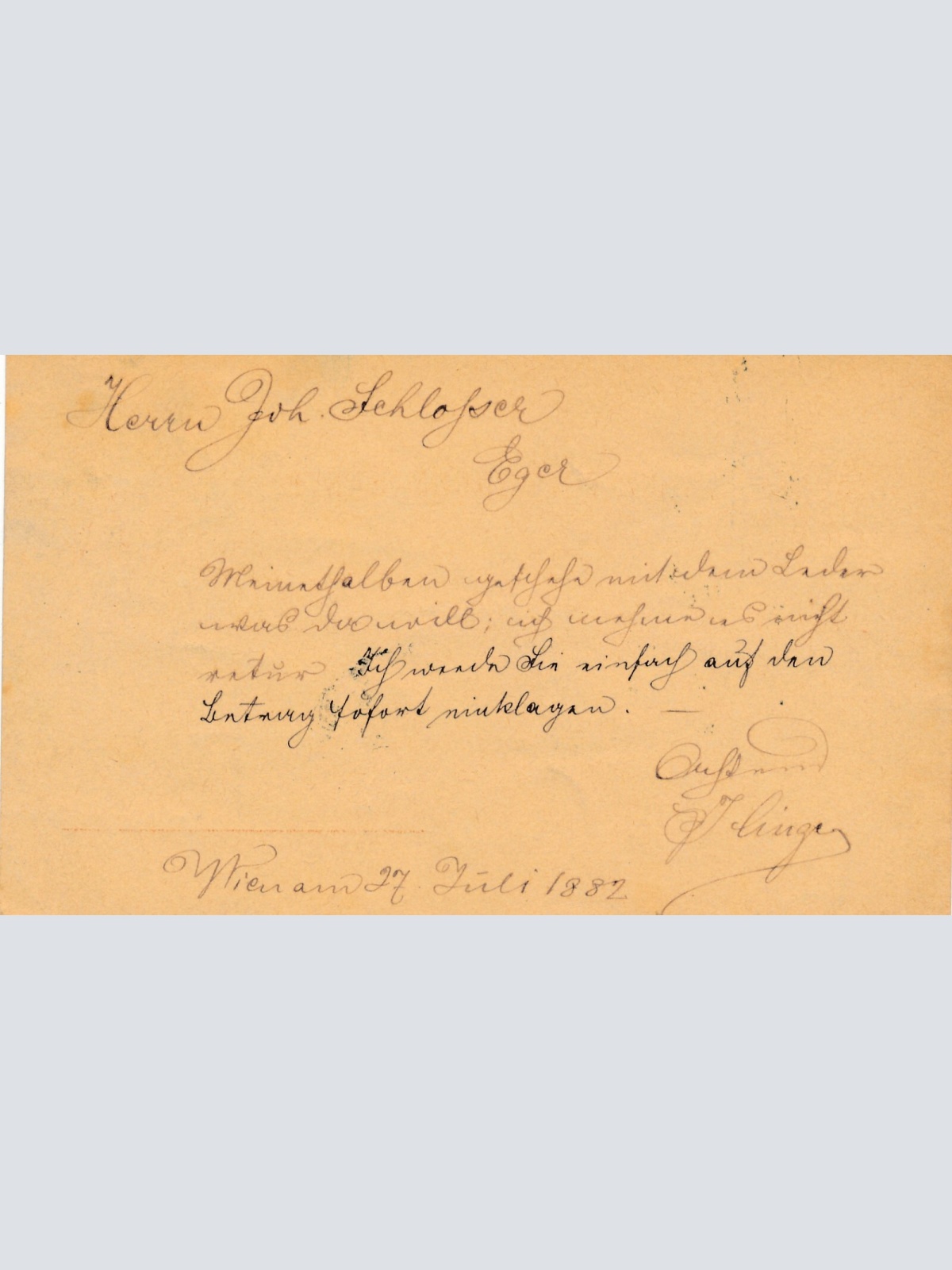 2 Kreuzer - Ganzsachen - Karte 1882 aus Wien Leopoldstadt (13562)