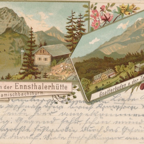 AK gruß von der Ennsthalerhütte Steiermark Ansichtskarte (13229)