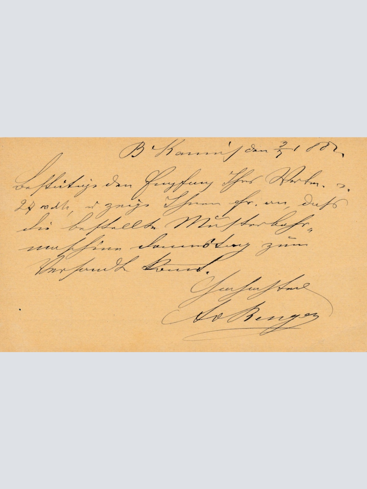 2 Kreuzer - Ganzsachen - Karte 1882 aus Böhm Kamnitz (13598)