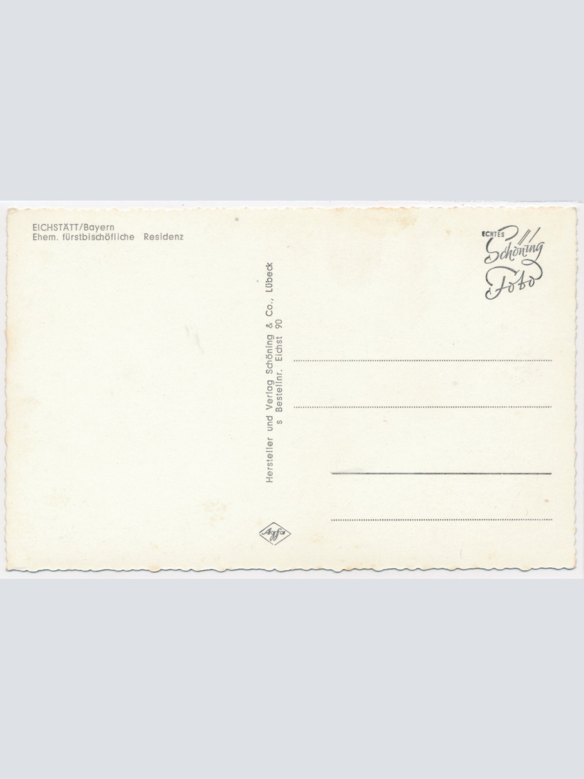 AK, Eichstätt, Bayern, Ansichtskarte (S3727)