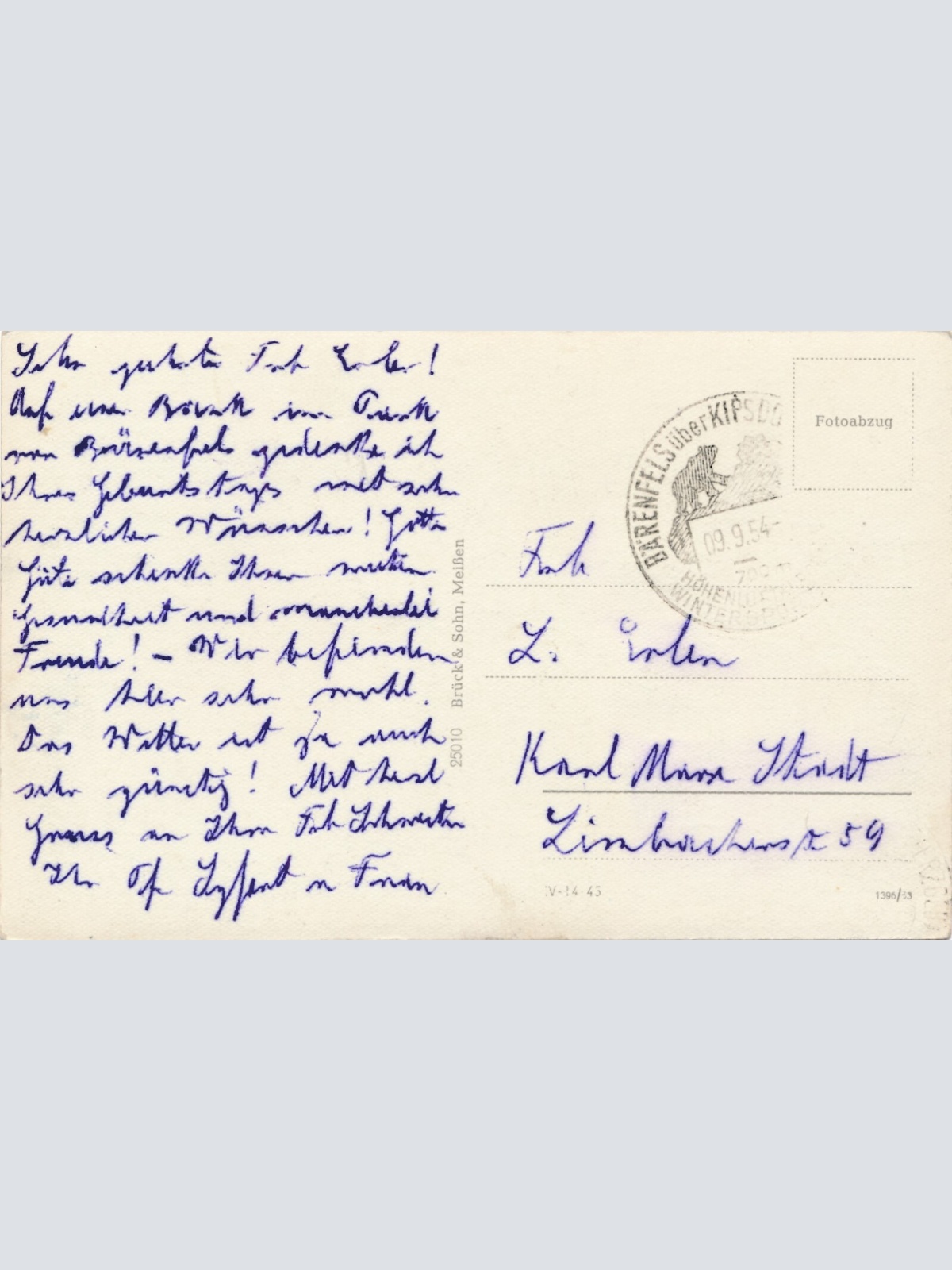 AK, Kipsdorf, Sachsen, Ansichtskarte (S3754)