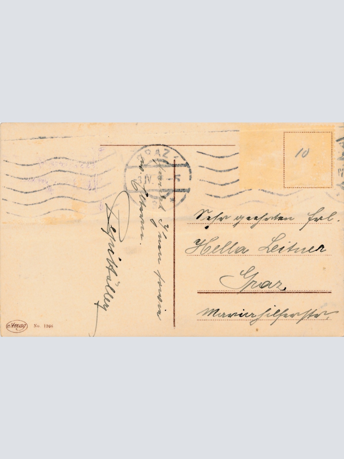 AK, Herzlichen Ostergruß, Küken mit Flagge , Ansichtskarte (S3674)