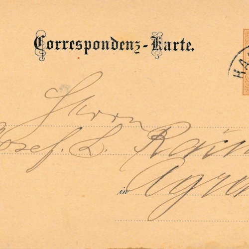 2 Kreuzer Ganzsachen - Karte aus Hainfeld (16291)