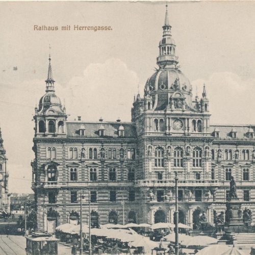 AK aus Graz Rathaus mit Herrengasse Steiermark Ansichtskarte (13713)