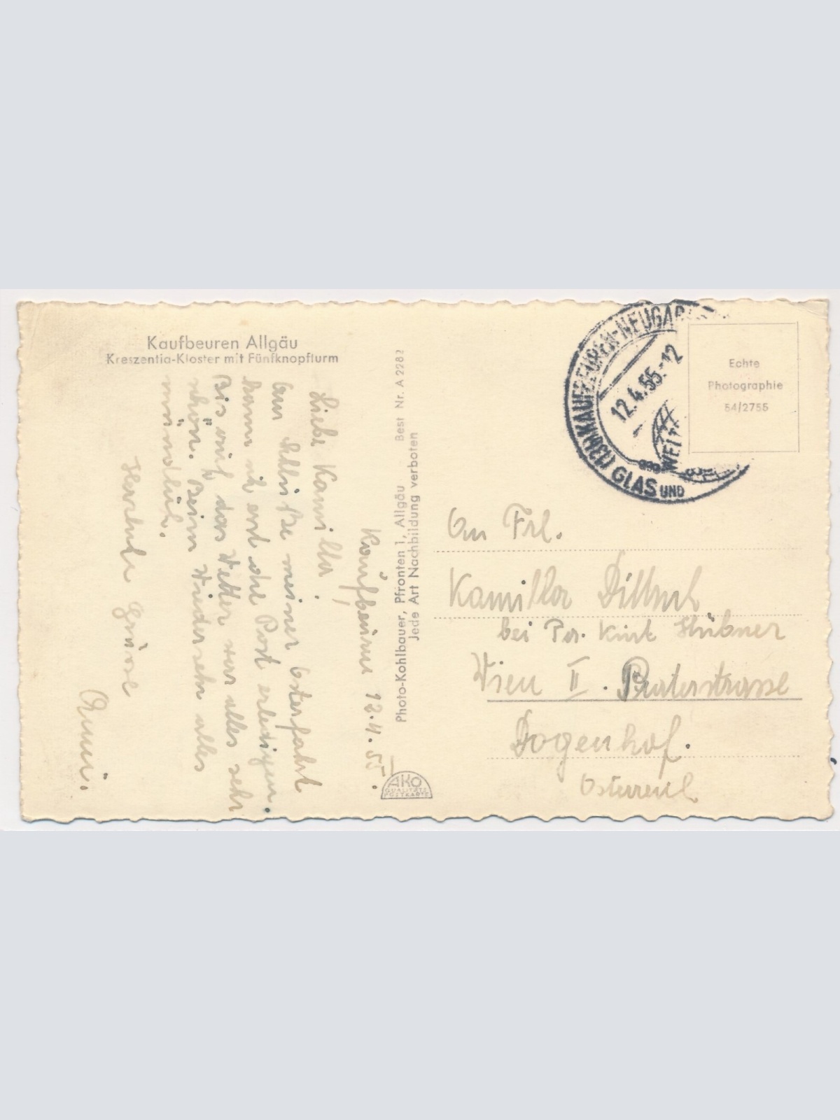 AK, Kaufbeuren, Bayern, Ansichtskarte (S3795)