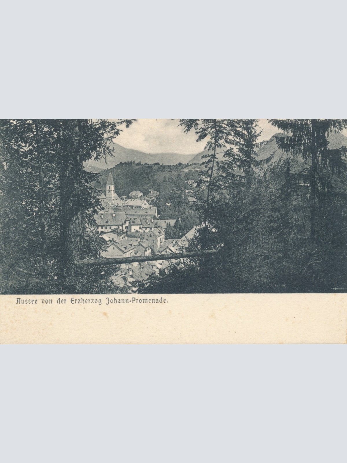 AK aus Aussee von der Erzherzog Johann Promenad Steiermark Ansichtskarte (13814)