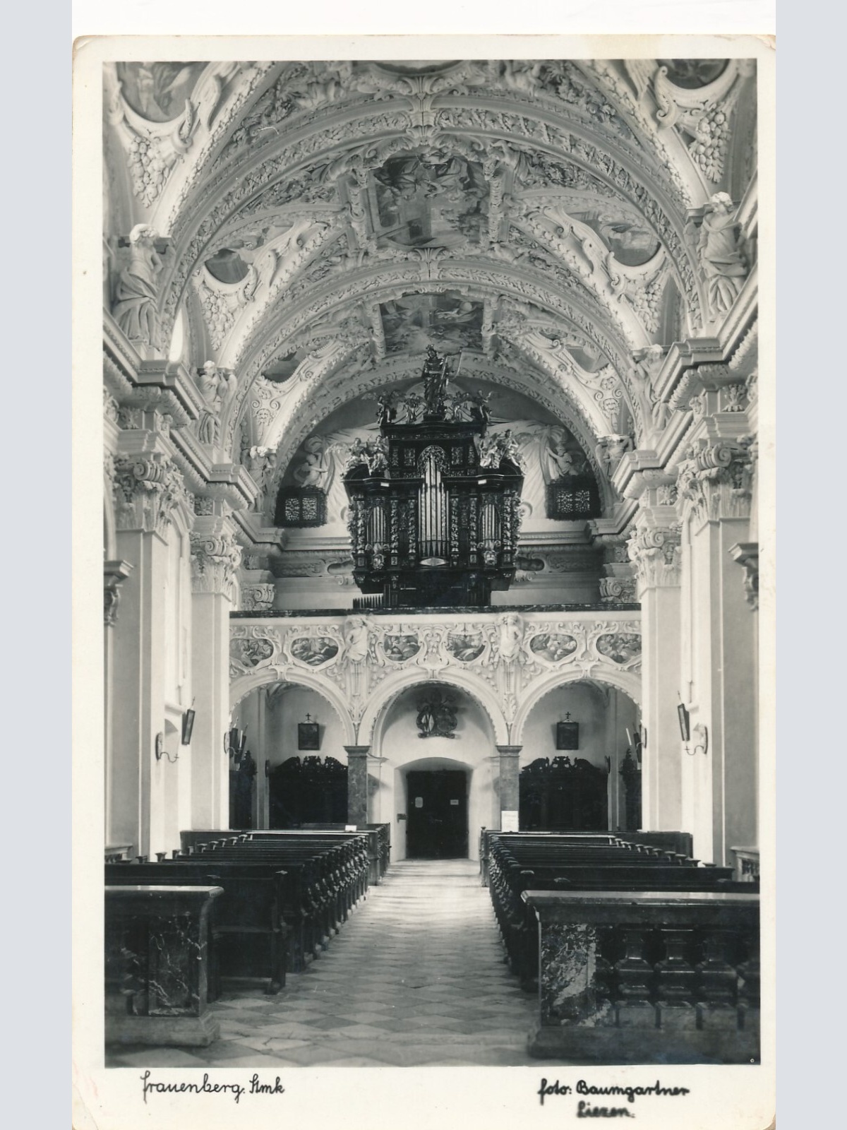 AK aus Frauenberg mit Kircheninneres Steiermark Ansichtskarte (13820)