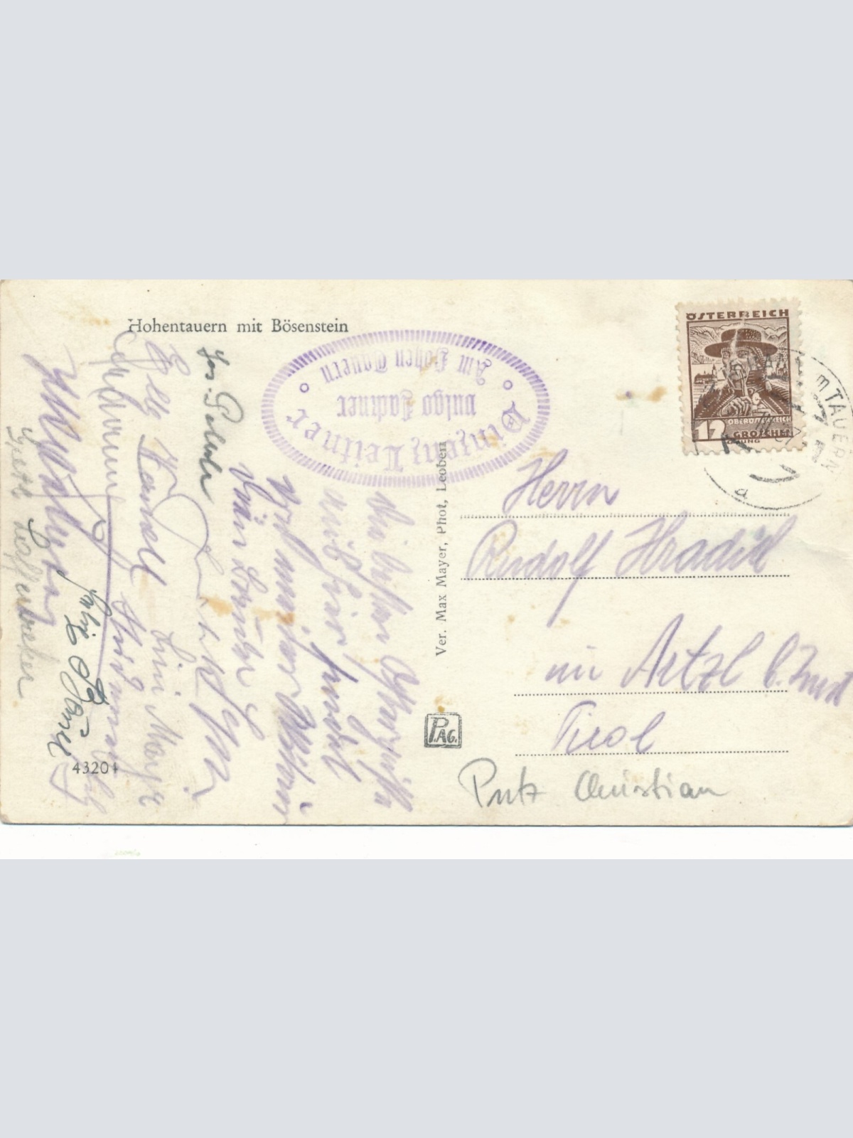 AK aus Hohentauern mit Bösenstein Winterkarte Steiermark Ansichtskarte (13822)