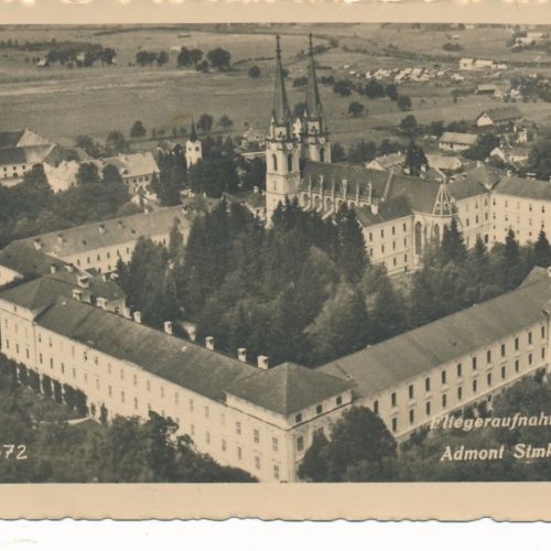 AK aus Admont Fliegeraufnahme Steiermark Ansichtskarte (13832)