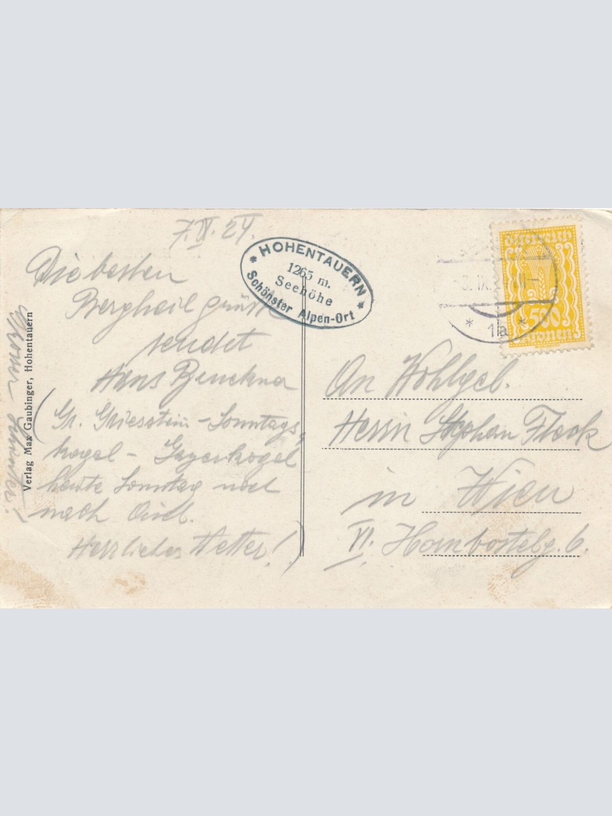 AK aus Hohentauern Steiermark Ansichtskarte (13837)