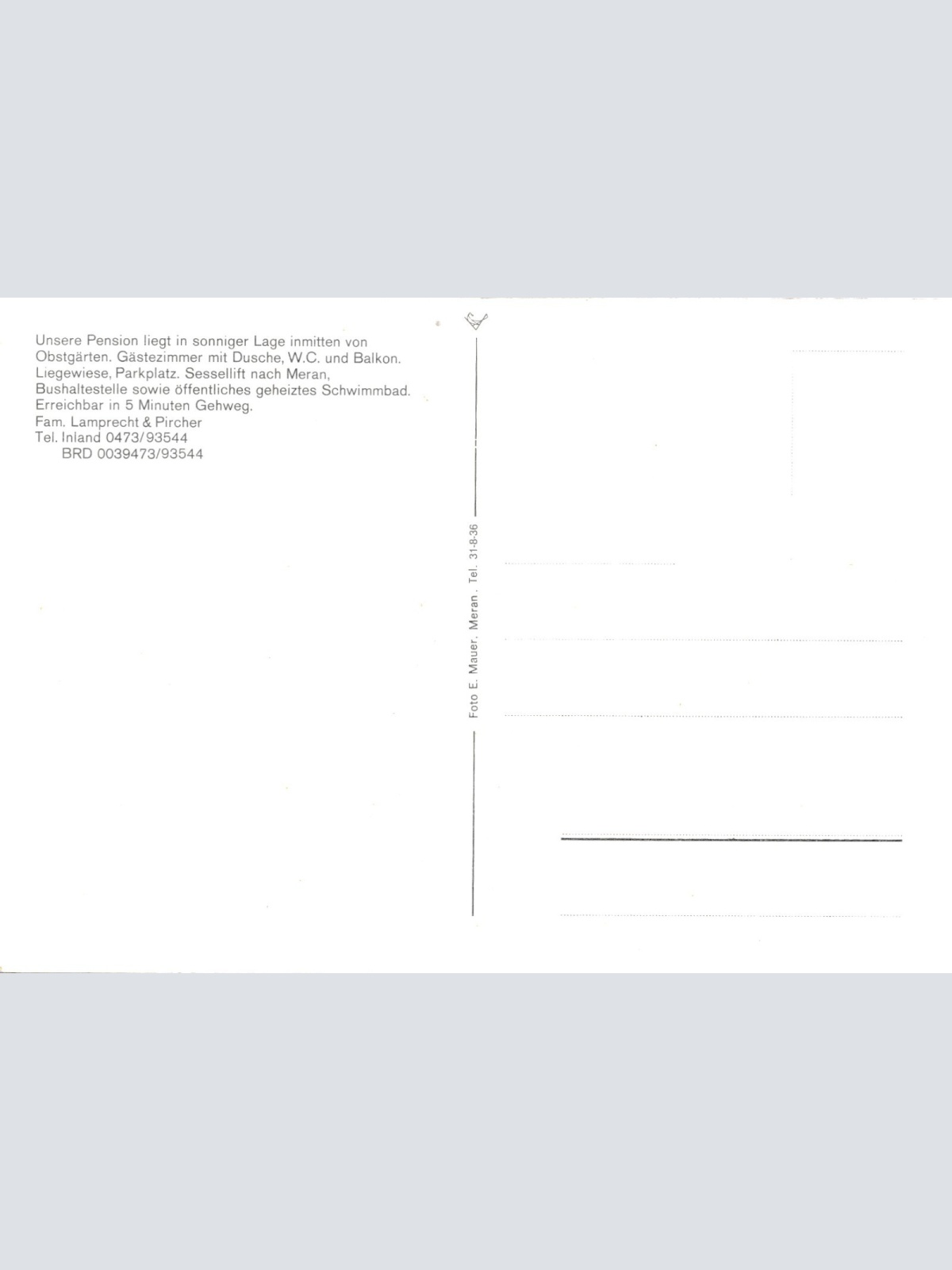 AK, Dorf Tirol, Italien, Ansichtskarte (S3912)