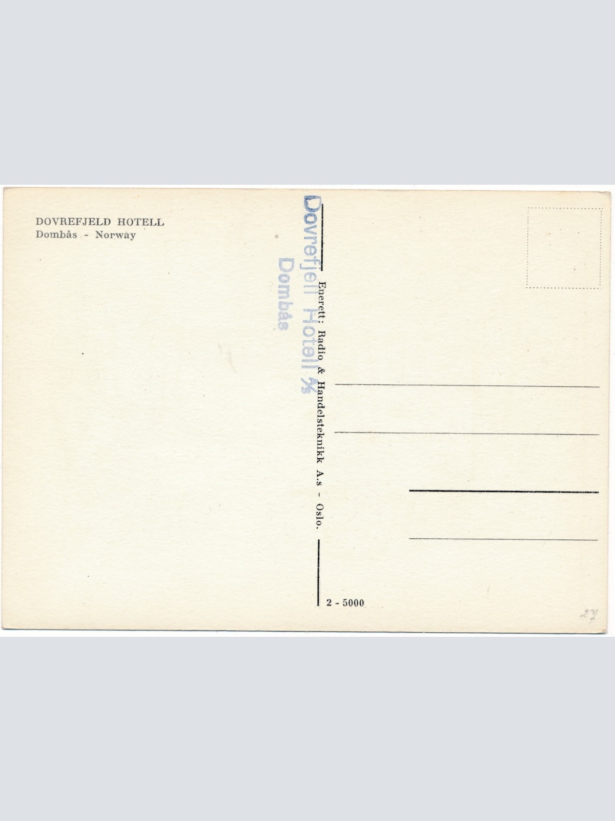 AK, Dombås, Norwegen, Ansichtskarte (S3928)