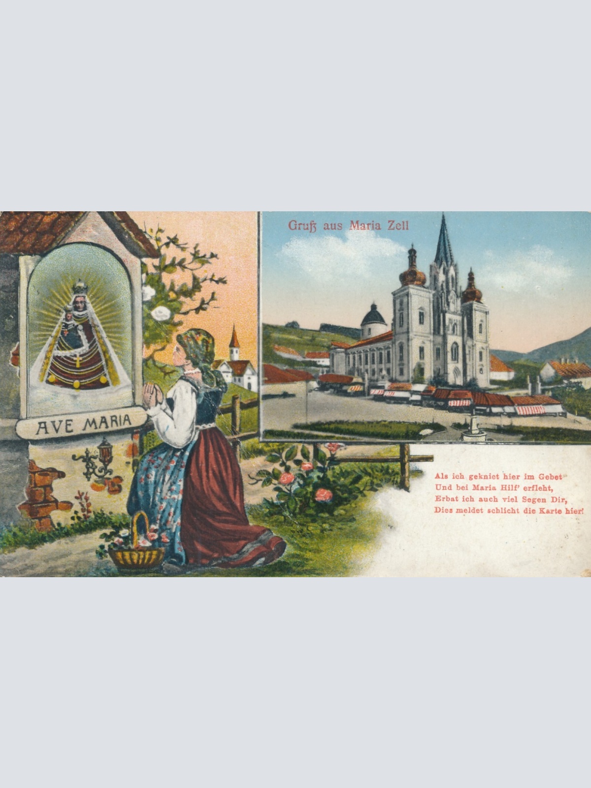 AK aus Mariazell Ave Maria Gnadenmutter Steiermark Ansichtskarte (13872)