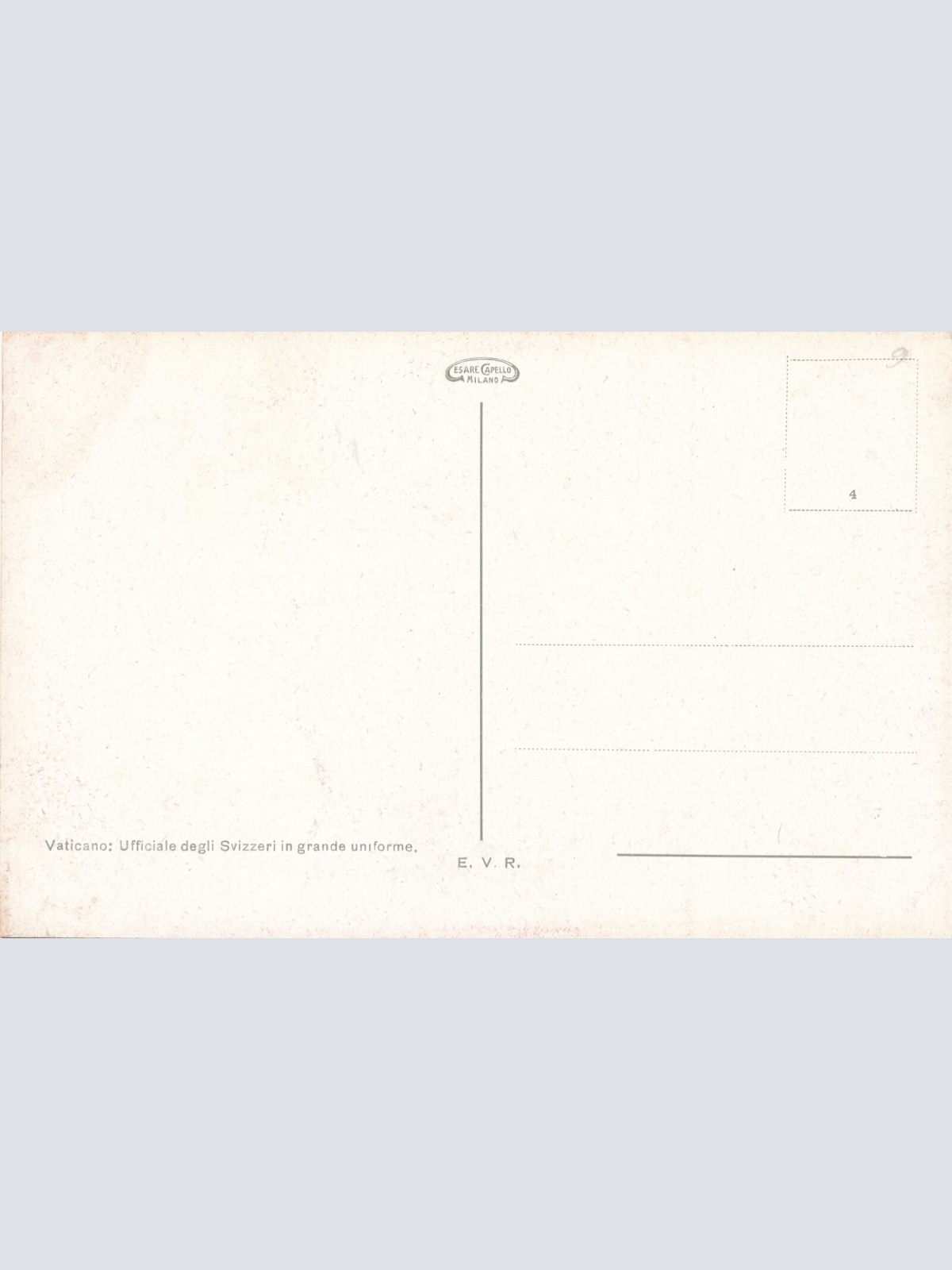 AK, Vaticano, Ufficiale degli Svizzeri in grande uniforme, Ansichtskarte (S4143)