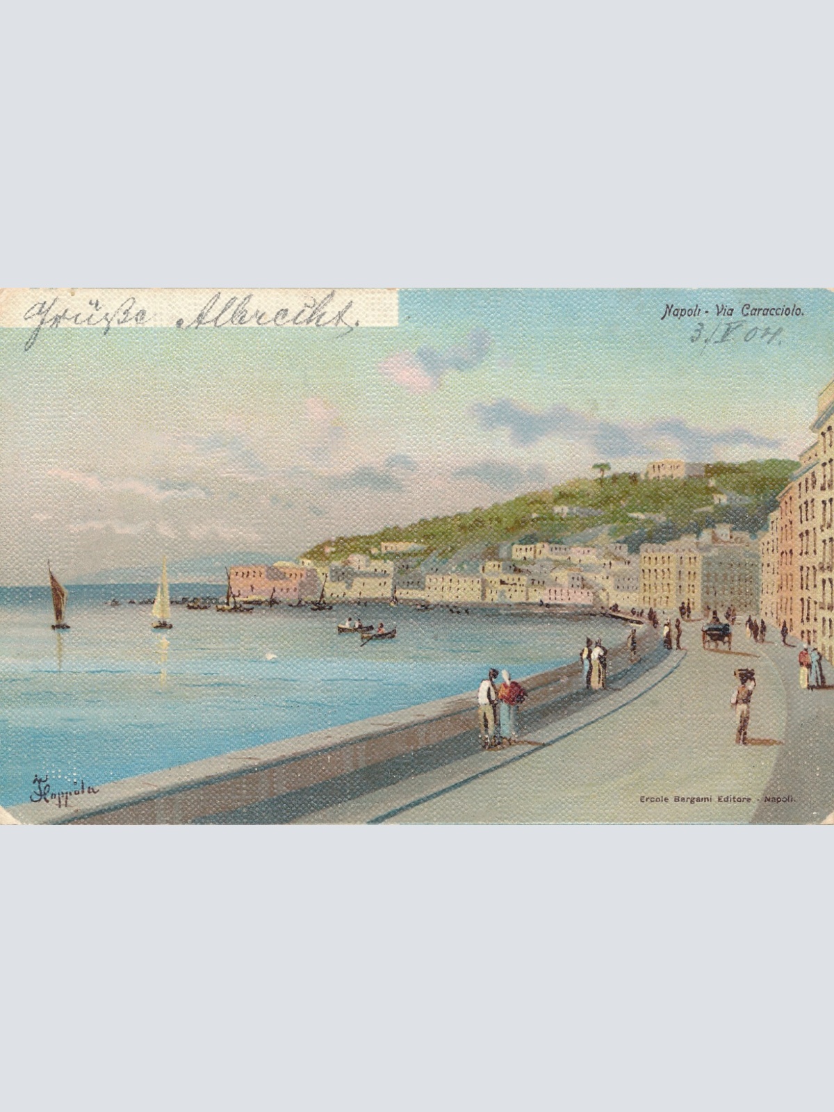 AK, Napoli, Via Caracciolo, Italien, Ansichtskarte (S4154)